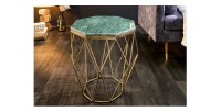 Table basse NEXORA 50cm avec plateau en marbre vert mise en situation