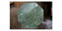 Zoom sur le plateau de la table basse NEXORA 50cm avec plateau en marbre vert
