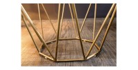 Zoom sur la structure de la table basse NEXORA 50cm avec plateau en marbre vert