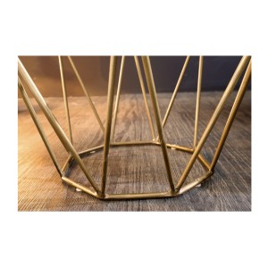 Zoom sur la structure de la table basse NEXORA 50cm avec plateau en marbre vert