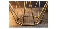 Zoom sur la structure de la table basse NEXORA 50cm avec plateau en marbre blanc
