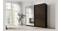 copy of Armoire ARSALA 2 portes coulissantes avec miroir beige sable 151 cm