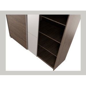 copy of Armoire ARSALA 2 portes coulissantes avec miroir beige sable 151 cm