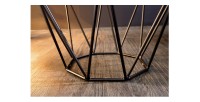 Zoom sur la structure de la table basse NEXORA 50cm avec plateau en marbre gris