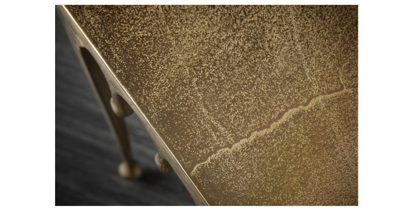 Zoom sur le plateau de la table basse LAGUNA 46cm dorée