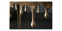 Zoom sur les détails de la table basse LAGUNA 46cm dorée