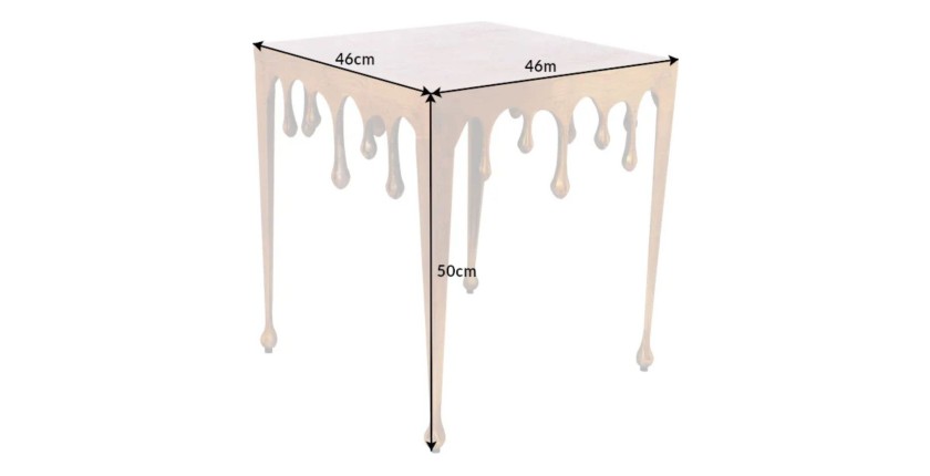 Table basse LAGUNA 46cm dorée dimensions