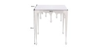 Table basse LAGUNA 46cm argentée dimensions