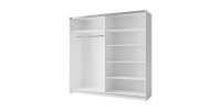 Armoire, garde robe 200 cm 2 portes coulissantes - blanc - Collection ARSALA