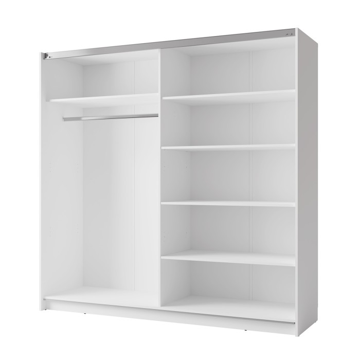 Kledingkast, garderobe 200 cm met 2 schuifdeuren - wit - Collectie ARSALA