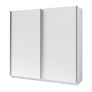 Armoire, garde robe 200 cm 2 portes coulissantes - blanc - Collection ARSALA