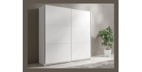 Armoire, garde robe 200 cm 2 portes coulissantes - blanc - Collection ARSALA