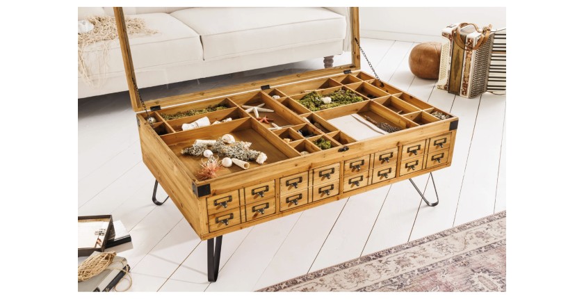 Table basse CURIONA 100cm ouverte
