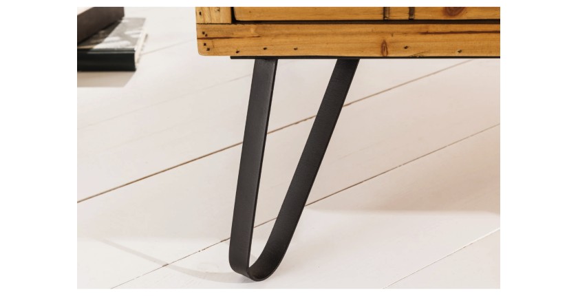Zoom sur les pieds de la table basse CURIONA 100cm