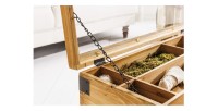 Zoom sur le système d'ouverture de la table basse CURIONA 100cm