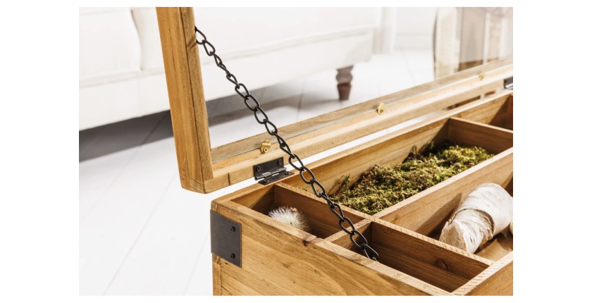 Zoom sur le système d'ouverture de la table basse CURIONA 100cm
