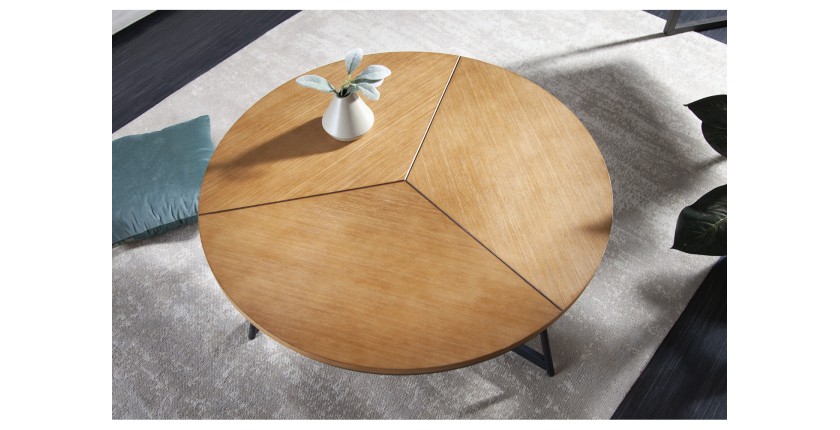 Table basse ZENTOR 80cm vue de haut