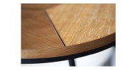 Zoom sur la tranche du plateau de la table basse ZENTOR 80cm
