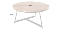Table basse ZENTOR 80cm dimensions