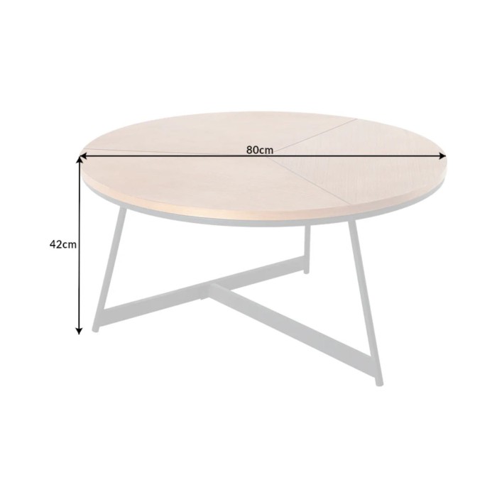 Table basse ZENTOR 80cm dimensions
