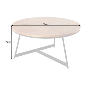 Table basse ZENTOR 80cm dimensions