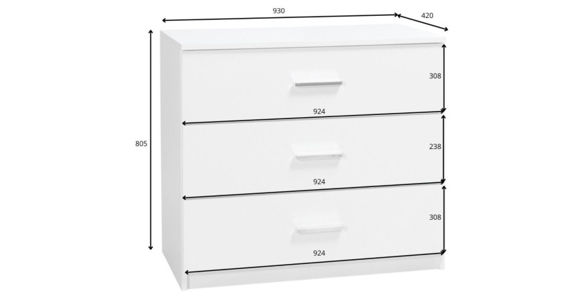 Commode PANAREA dimensions