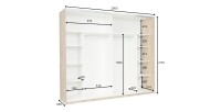 Armoire 200cm WOOD dimensions