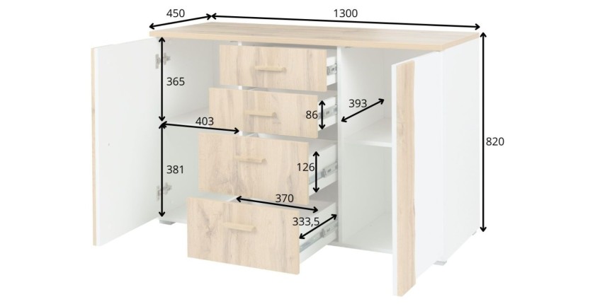 Commode WOOD dimensions