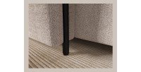 Canapé d’angle convertible ARVESSA beige sable – Angle gauche avec coffre 