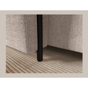Canapé d’angle convertible ARVESSA beige sable – Angle gauche avec coffre 