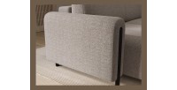 Canapé d’angle convertible ARVESSA beige sable – Angle gauche avec coffre 