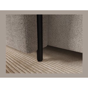 Canapé d’angle convertible ARVESSA brun clair – Angle gauche avec coffre 