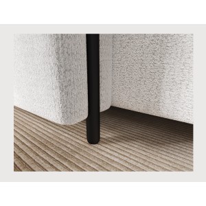 Canapé d’angle convertible ARVESSA blanc – Angle gauche avec coffre 