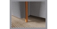Canapé d’angle convertible ARVESSA gris foncé tissu nid d’abeille – Angle gauche 