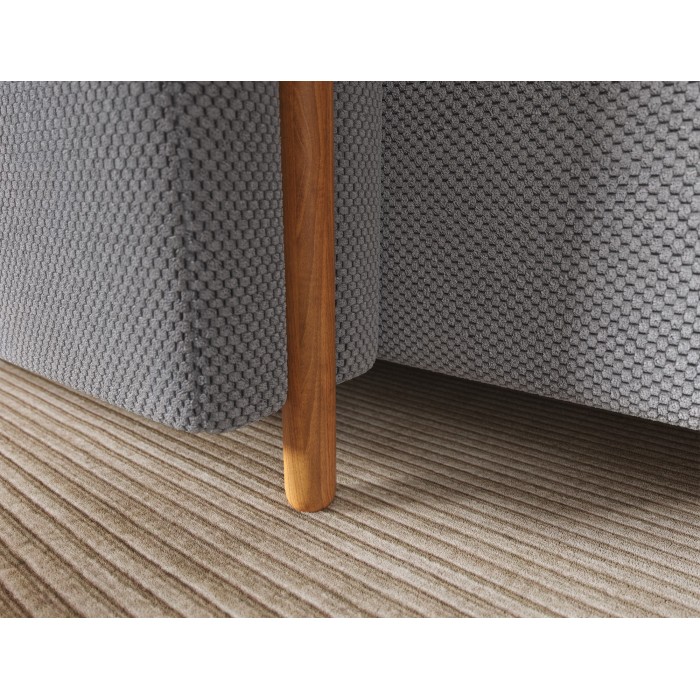 Canapé d’angle convertible ARVESSA gris foncé tissu nid d’abeille – Angle gauche 