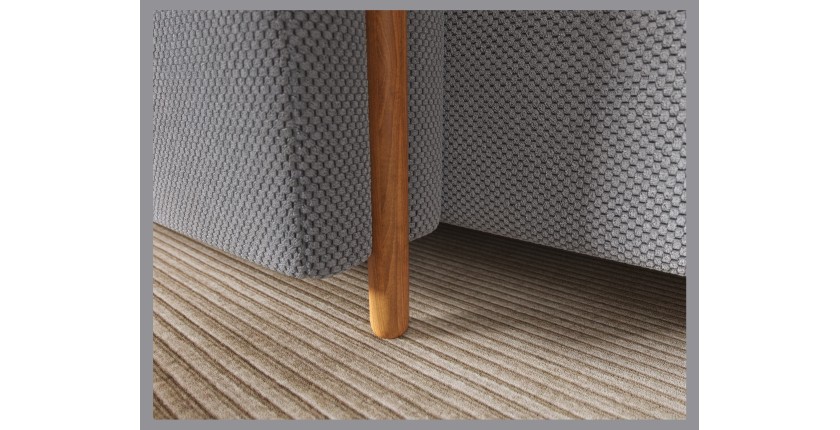 Canapé d’angle convertible ARVESSA gris foncé tissu nid d’abeille – Angle gauche 