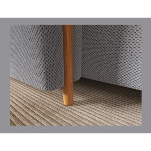 Canapé d’angle convertible ARVESSA gris foncé tissu nid d’abeille – Angle gauche 
