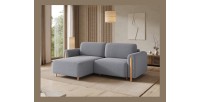 Canapé d’angle convertible ARVESSA gris foncé tissu nid d’abeille – Angle gauche 