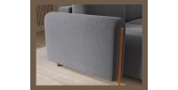 Canapé d’angle convertible ARVESSA gris foncé tissu nid d’abeille – Angle gauche 