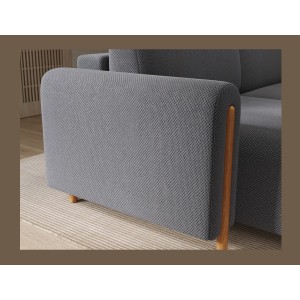 Canapé d’angle convertible ARVESSA gris foncé tissu nid d’abeille – Angle gauche 