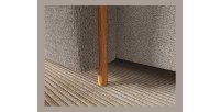 Canapé d’angle convertible ARVESSA marron clair chenille – Angle gauche 
