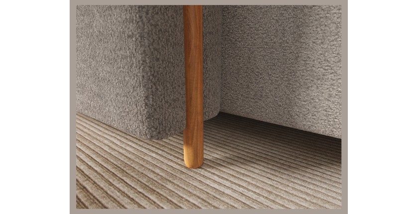 Canapé d’angle convertible ARVESSA marron clair chenille – Angle gauche 