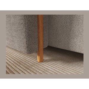 Canapé d’angle convertible ARVESSA marron clair chenille – Angle gauche 