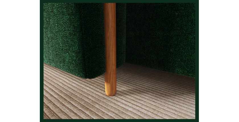 Canapé d’angle convertible ARVESSA vert émeraude chenille – Angle gauche 
