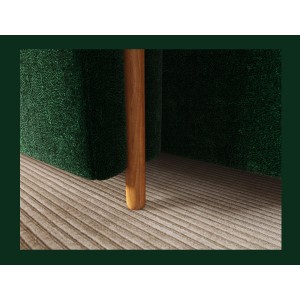 Canapé d’angle convertible ARVESSA vert émeraude chenille – Angle gauche 