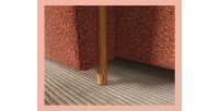 Canapé d’angle convertible ARVESSA terracotta chenille – Angle gauche 