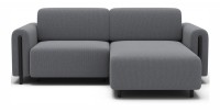 Canapé d’angle convertible ARVESSA gris clair nid d’abeille – Angle droit 