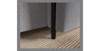 Canapé d’angle convertible ARVESSA gris clair nid d’abeille – Angle droit 