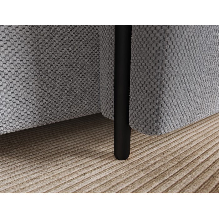 Canapé d’angle convertible ARVESSA gris clair nid d’abeille – Angle droit 