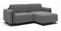 Canapé d’angle convertible ARVESSA gris clair nid d’abeille – Angle droit 